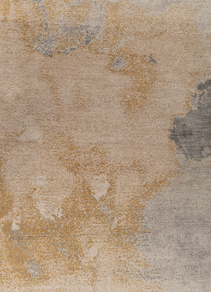 aprezo ivory wool and silk hand knotted Rug - CloseUp aprezo ivory wool and silk hand knotted Rug - CloseUp