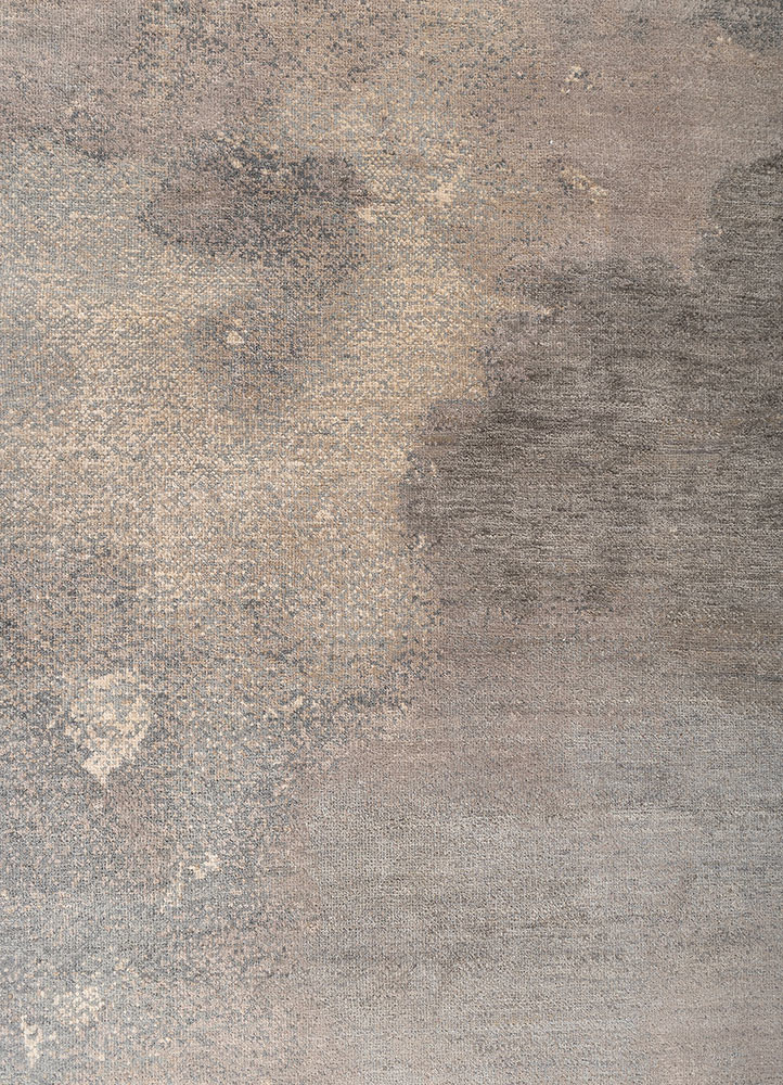 provenance ivory wool and silk hand knotted Rug - CloseUp provenance ivory wool and silk hand knotted Rug - CloseUp