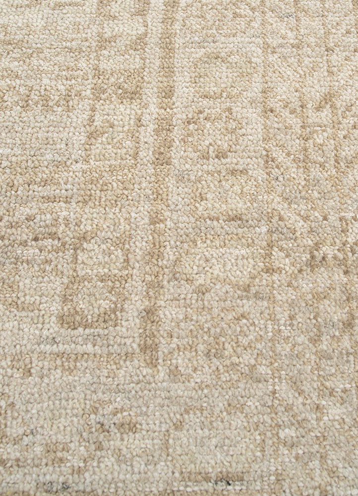 erbe ivory wool hand knotted Rug - CloseUp erbe ivory wool hand knotted Rug - CloseUp