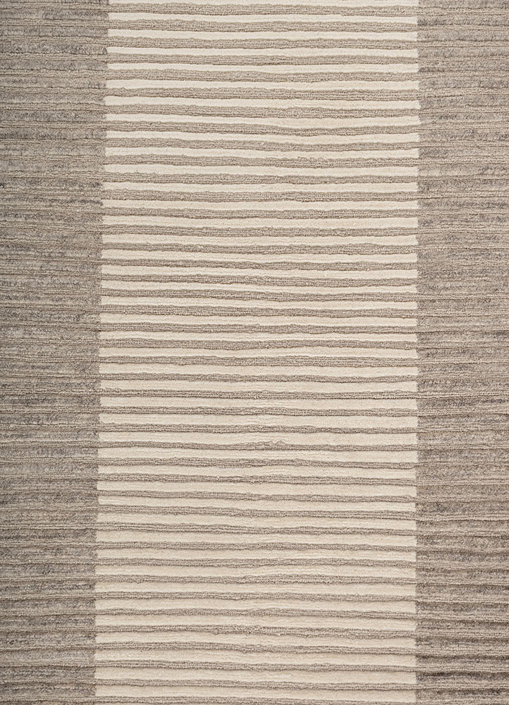 blythe ivory wool hand knotted Rug - CloseUp
