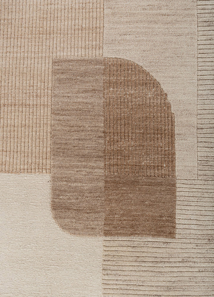 blythe ivory wool hand knotted Rug - CloseUp