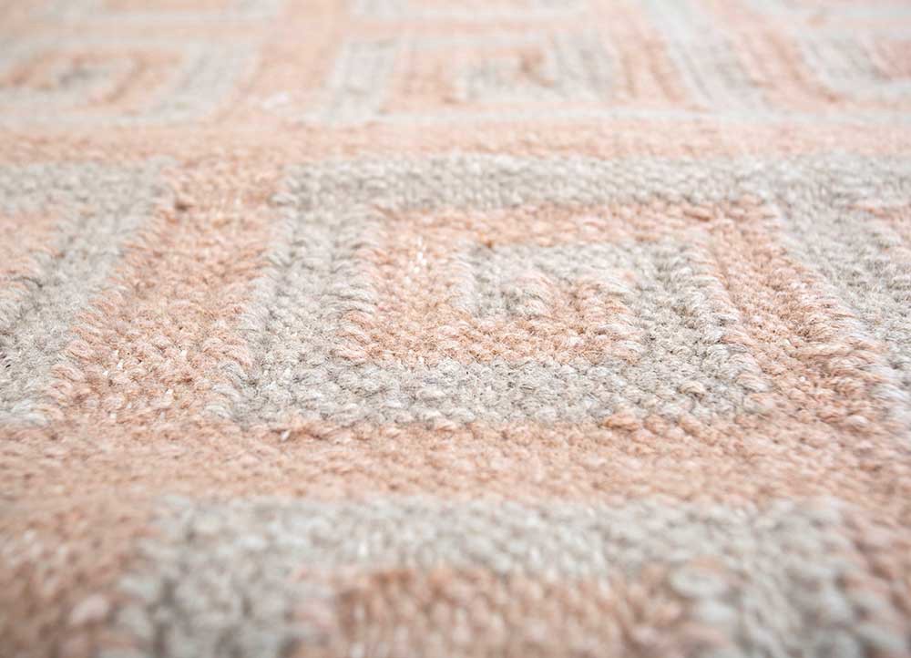 alhambra red and orange wool flat weaves Rug - CloseUp alhambra red and orange wool flat weaves Rug - CloseUp