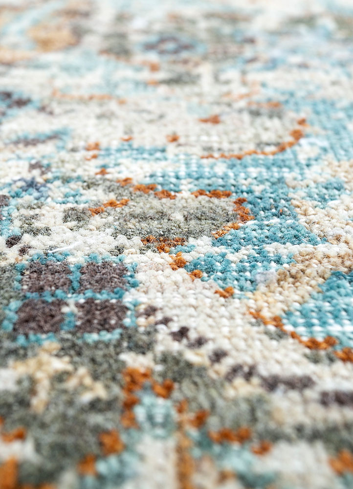 someplace in time ivory afghan wool hand knotted Rug - CloseUp someplace in time ivory afghan wool hand knotted Rug - CloseUp