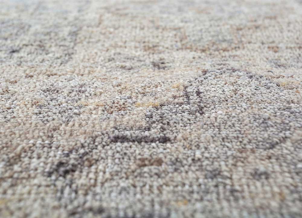 viscaya grey and black afghan wool hand knotted Rug - CloseUp