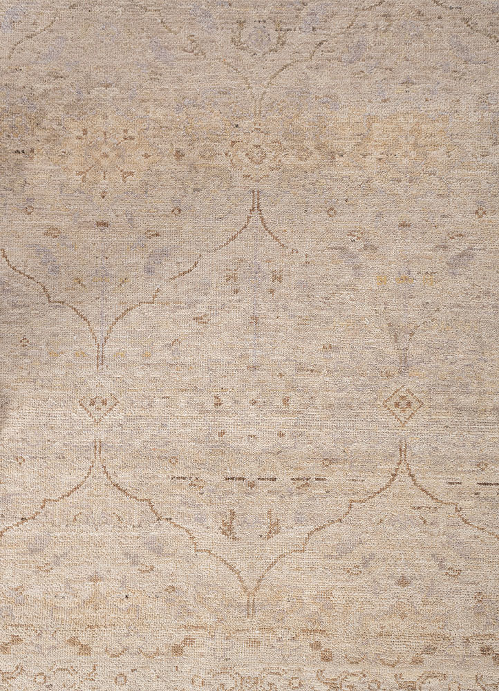 viscaya ivory wool hand knotted Rug - CloseUp