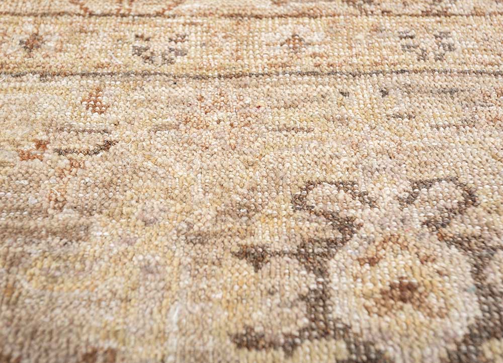erbe beige and brown afghan wool hand knotted Rug - CloseUp erbe beige and brown afghan wool hand knotted Rug - CloseUp