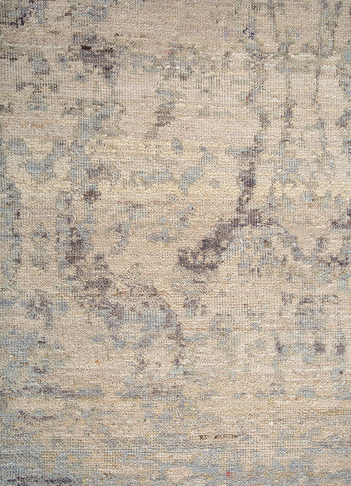 someplace in time beige and brown wool hand knotted Rug - CloseUp someplace in time beige and brown wool hand knotted Rug - CloseUp