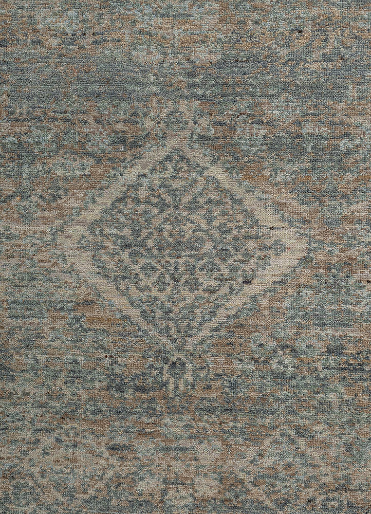 viscaya ivory wool hand knotted Rug - CloseUp