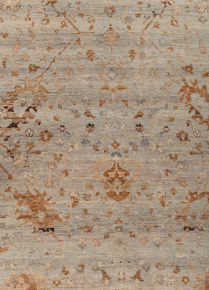 someplace in time blue wool hand knotted Rug - CloseUp someplace in time blue wool hand knotted Rug - CloseUp