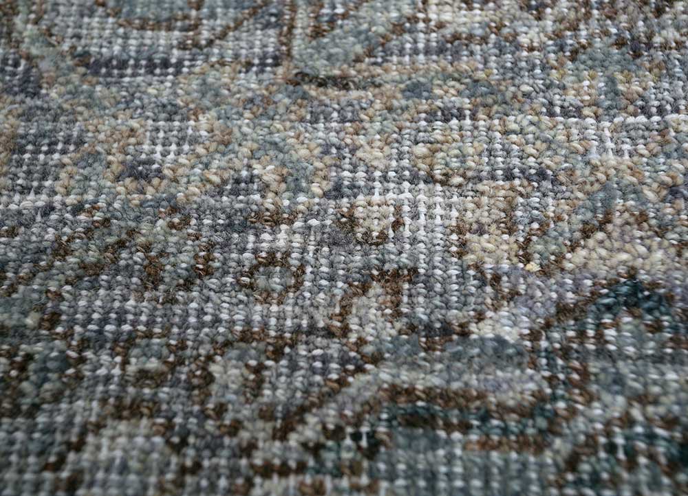 viscaya grey and black afghan wool hand knotted Rug - CloseUp