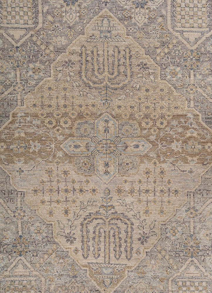 someplace in time blue afghan wool hand knotted Rug - CloseUp someplace in time blue afghan wool hand knotted Rug - CloseUp