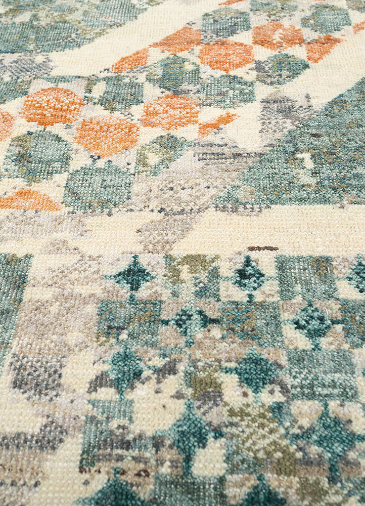 far pavilions ivory wool hand knotted Rug - CloseUp far pavilions ivory wool hand knotted Rug - CloseUp