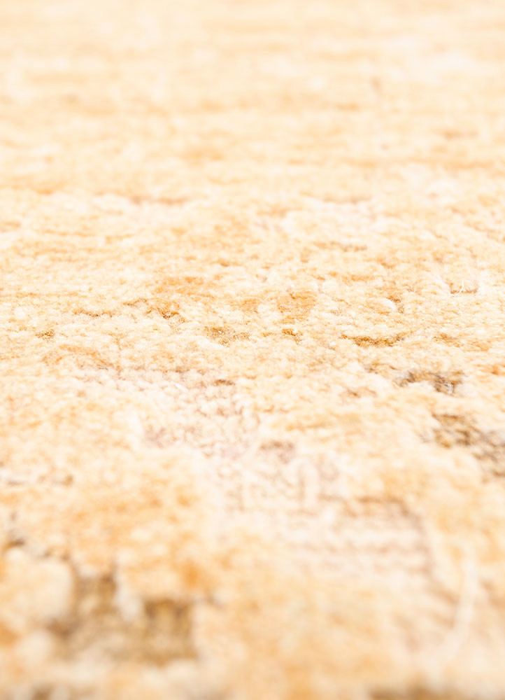 far east beige and brown wool and silk hand knotted Rug - CloseUp far east beige and brown wool and silk hand knotted Rug - CloseUp