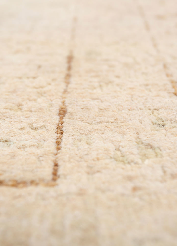 far east ivory wool and silk hand knotted Rug - CloseUp far east ivory wool and silk hand knotted Rug - CloseUp