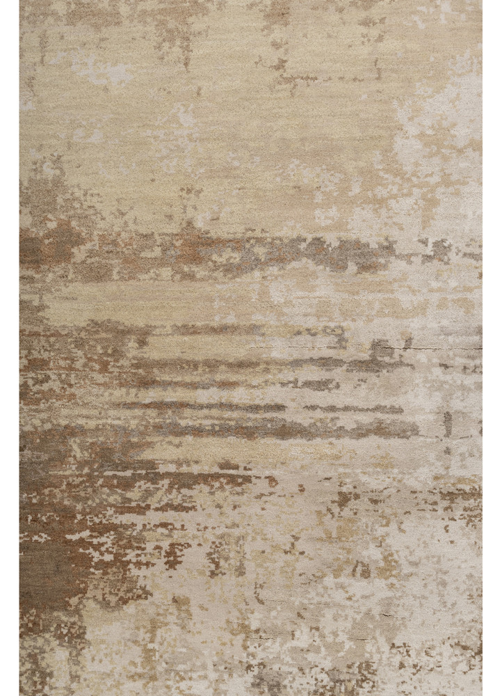 chaos theory by kavi ivory wool and silk hand knotted Rug - CloseUp chaos theory by kavi ivory wool and silk hand knotted Rug - CloseUp