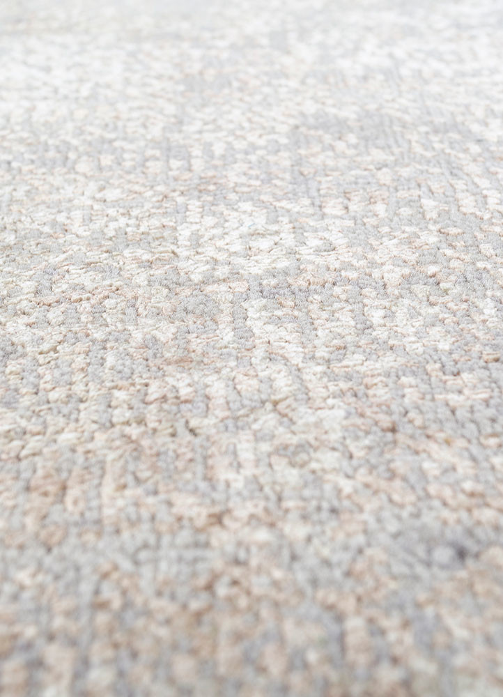 entropy pink and purple wool and silk hand knotted Rug - CloseUp entropy pink and purple wool and silk hand knotted Rug - CloseUp