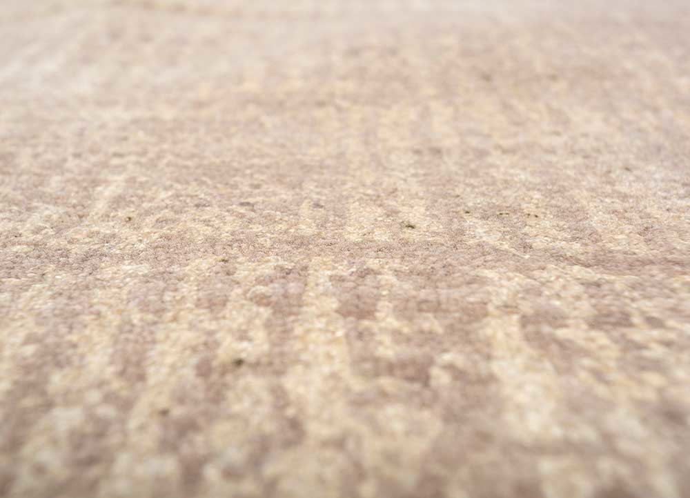 azalea beige and brown wool and silk hand knotted Rug - CloseUp azalea beige and brown wool and silk hand knotted Rug - CloseUp