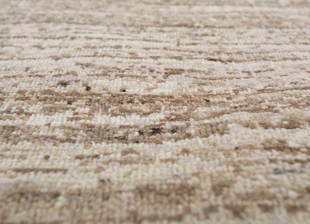 hula ivory afghan wool hand knotted Rug - CloseUp