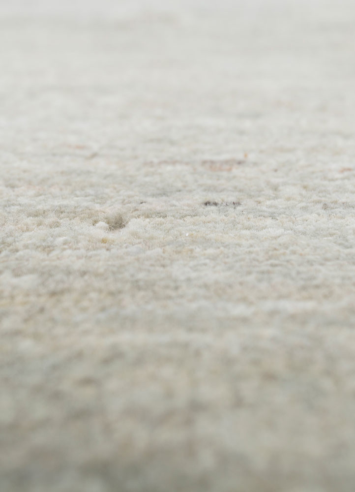 entropy green afghan wool hand knotted Rug - CloseUp