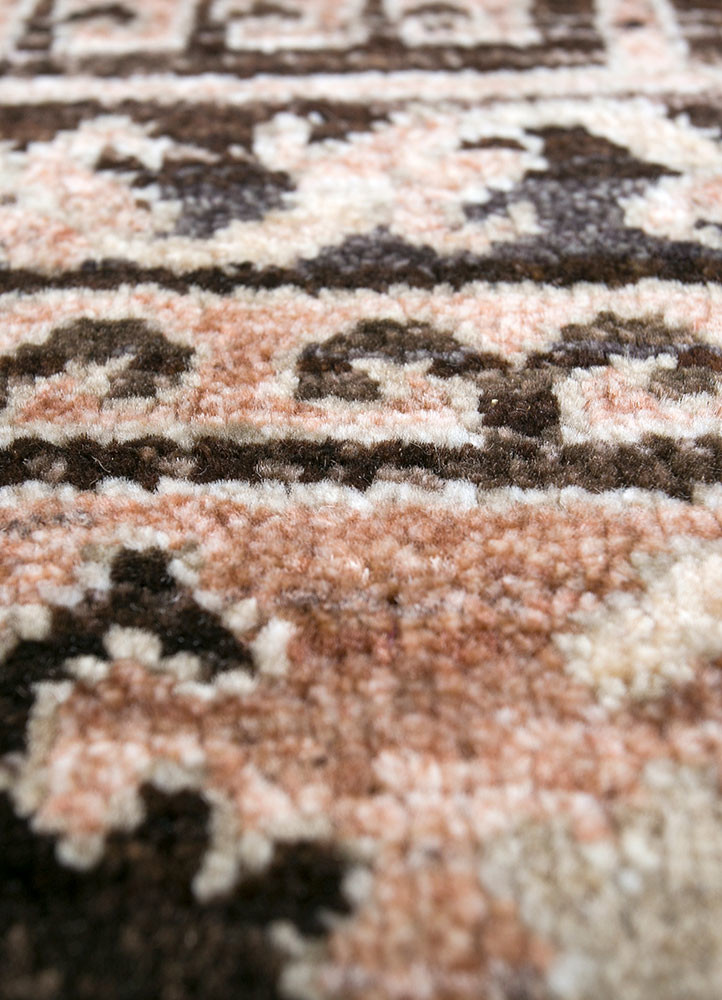 viscaya beige and brown afghan wool hand knotted Rug - CloseUp viscaya beige and brown afghan wool hand knotted Rug - CloseUp