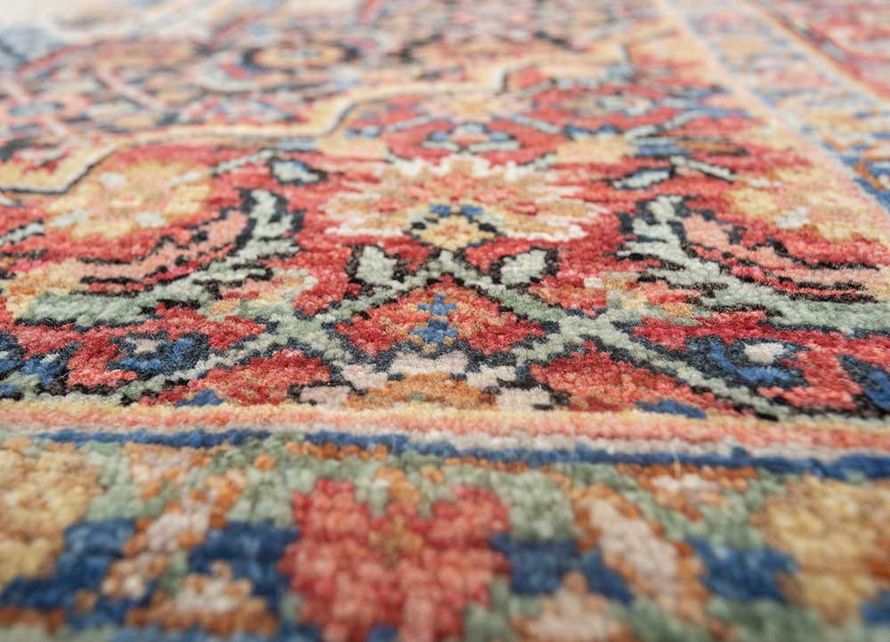 gulnar ivory afghan wool hand knotted Rug - CloseUp gulnar ivory afghan wool hand knotted Rug - CloseUp