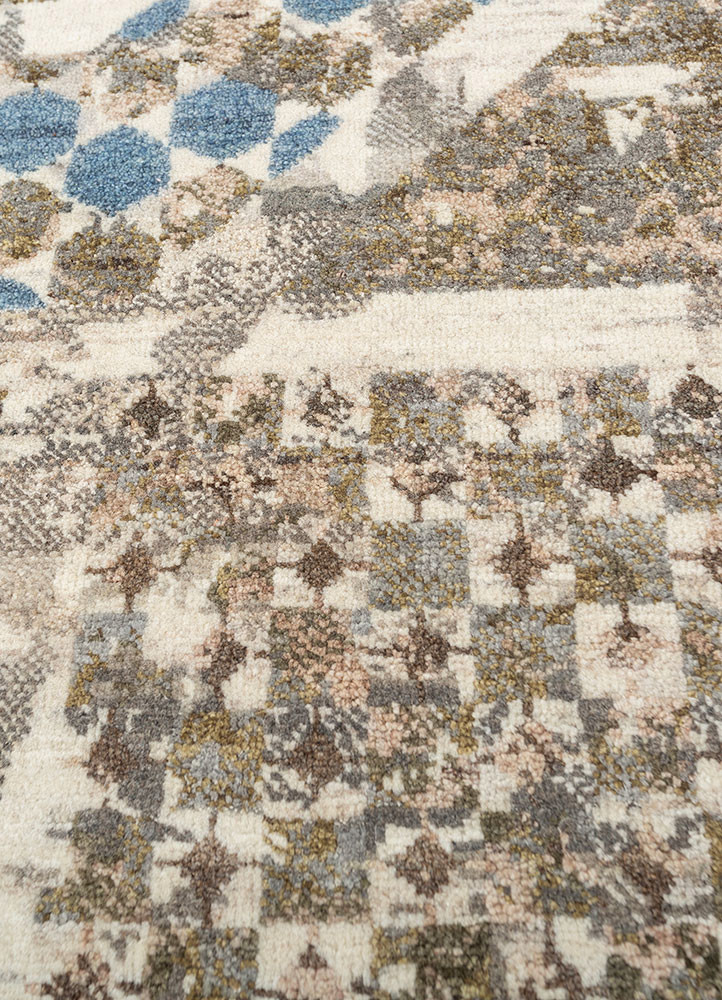 far pavilions ivory wool hand knotted Rug - CloseUp far pavilions ivory wool hand knotted Rug - CloseUp