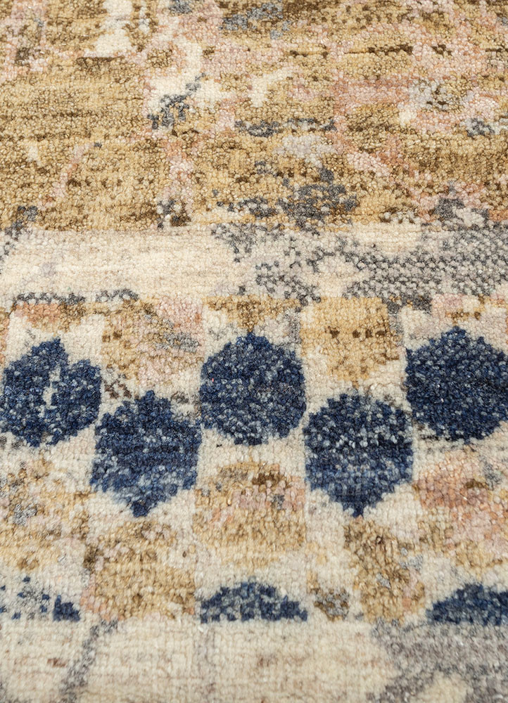 far pavilions ivory wool hand knotted Rug - CloseUp