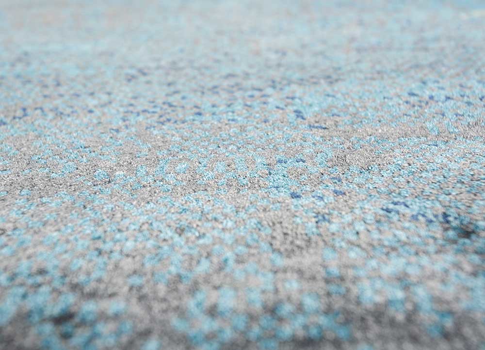 afterglow by kavi blue bamboo silk hand knotted Rug - CloseUp afterglow by kavi blue bamboo silk hand knotted Rug - CloseUp