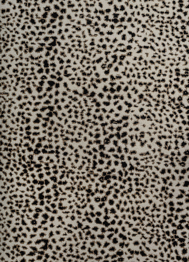 gilded age ivory wool hand knotted Rug - CloseUp