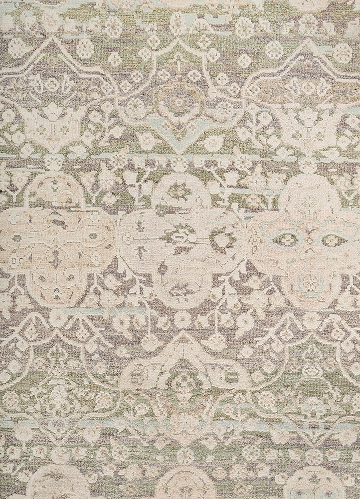 viscaya blue afghan wool and silk hand knotted Rug - CloseUp viscaya blue afghan wool and silk hand knotted Rug - CloseUp