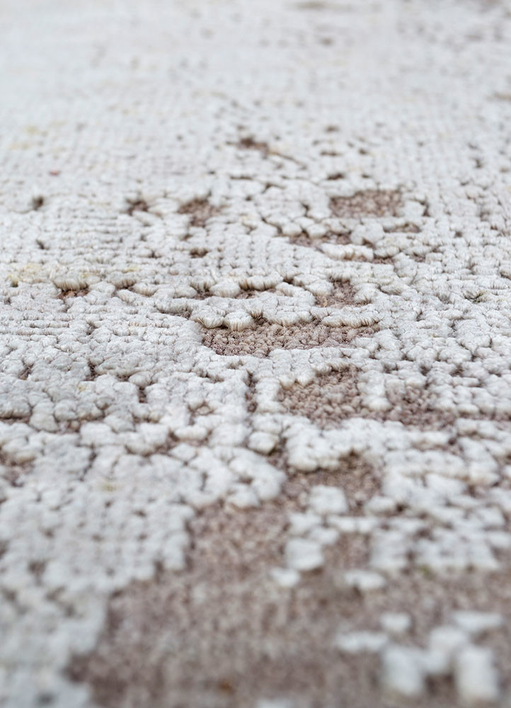 azalea grey and black afghan wool and silk hand knotted Rug - CloseUp azalea grey and black afghan wool and silk hand knotted Rug - CloseUp