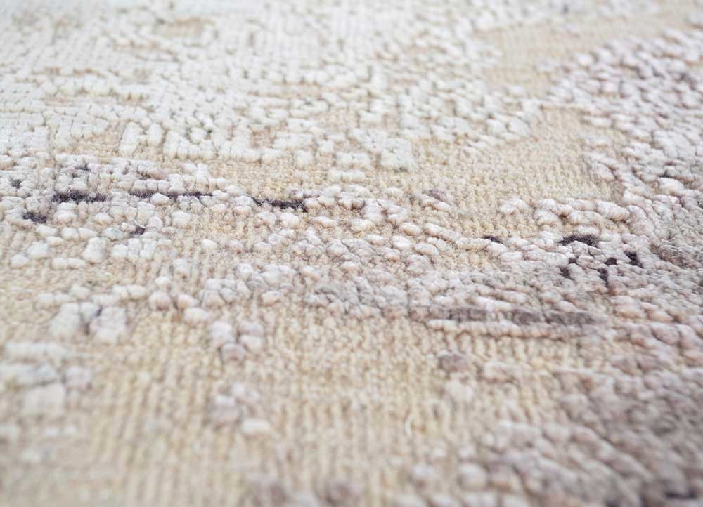 entropy ivory afghan wool and silk hand knotted Rug - CloseUp entropy ivory afghan wool and silk hand knotted Rug - CloseUp