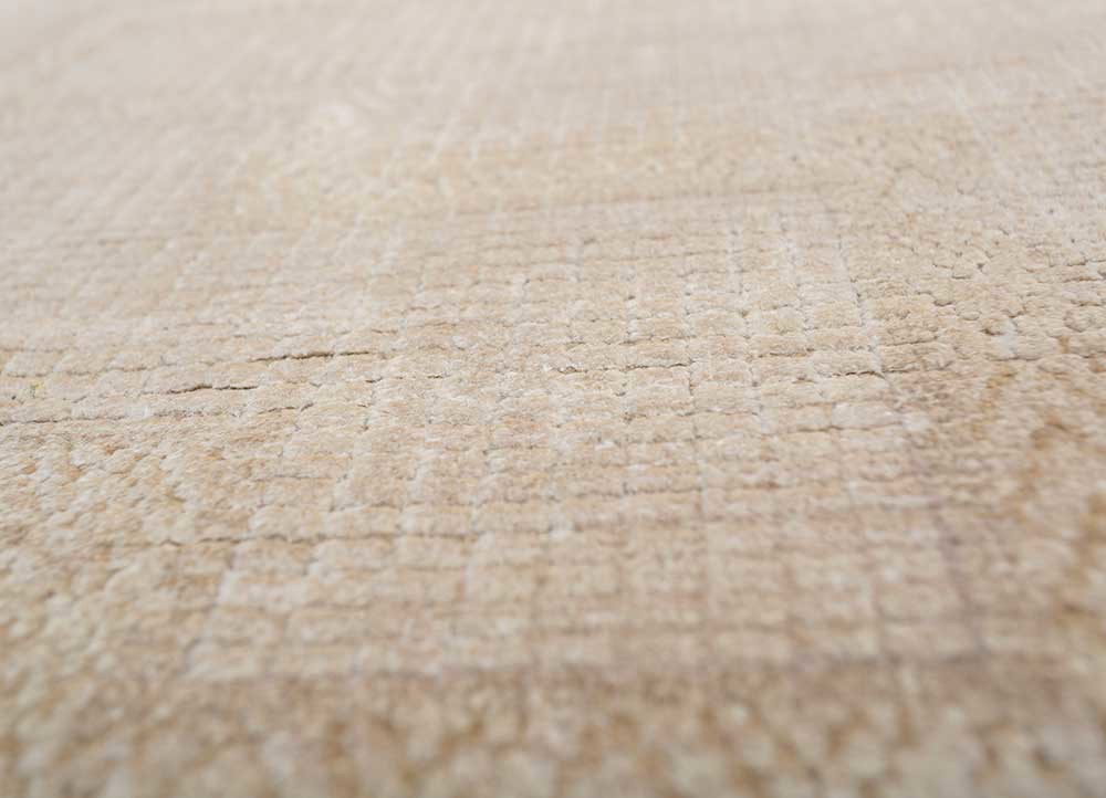 thyme ivory afghan wool and silk hand knotted Rug - CloseUp thyme ivory afghan wool and silk hand knotted Rug - CloseUp