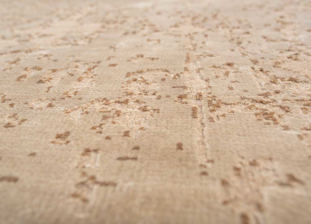 entropy beige and brown wool and bamboo silk hand knotted Rug - CloseUp entropy beige and brown wool and bamboo silk hand knotted Rug - CloseUp