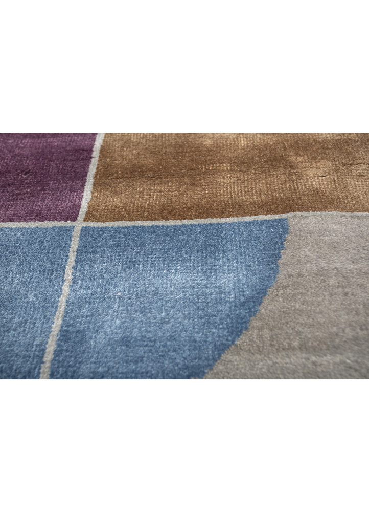 chaos theory by kavi multi wool and bamboo silk hand knotted Rug - CloseUp