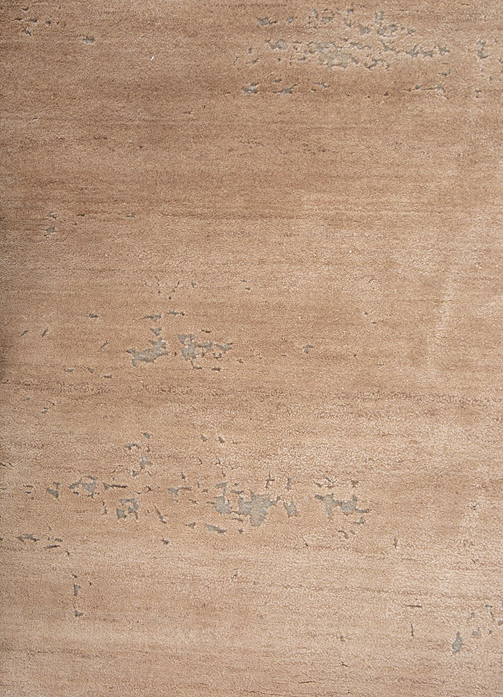 chaos theory by kavi grey and black wool and bamboo silk hand knotted Rug - CloseUp