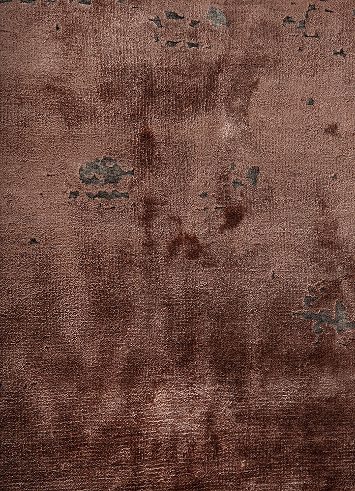 hidden by kavi beige and brown wool and bamboo silk hand knotted Rug - CloseUp