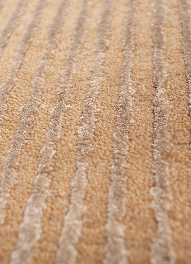 azalea beige and brown wool and bamboo silk hand knotted Rug - CloseUp azalea beige and brown wool and bamboo silk hand knotted Rug - CloseUp
