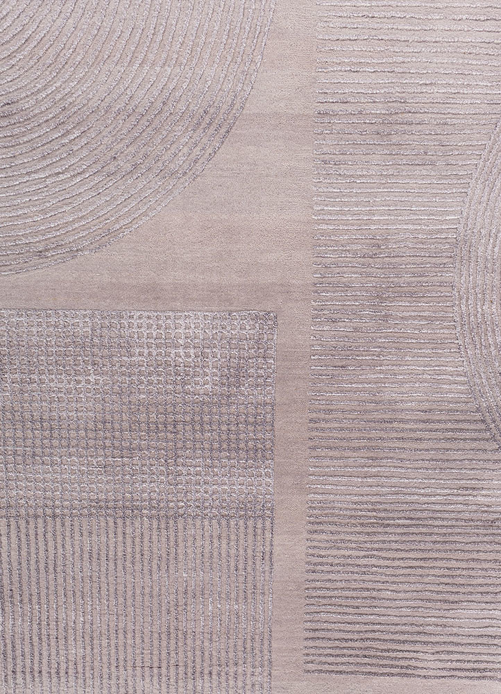 unfold by kavi red and orange wool and bamboo silk hand knotted Rug - CloseUp unfold by kavi red and orange wool and bamboo silk hand knotted Rug - CloseUp