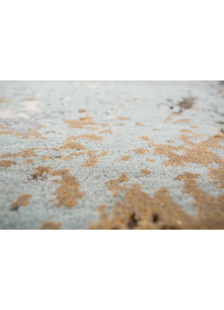 chaos theory by kavi ivory wool and bamboo silk hand knotted Rug - CloseUp