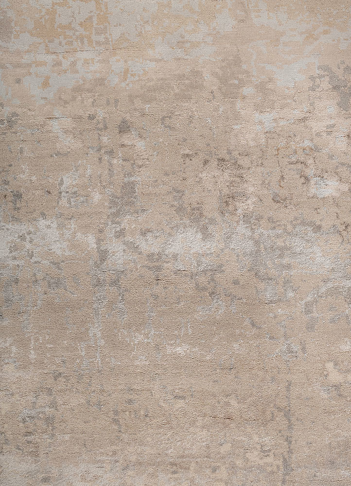 chaos theory by kavi ivory wool and bamboo silk hand knotted Rug - CloseUp chaos theory by kavi ivory wool and bamboo silk hand knotted Rug - CloseUp