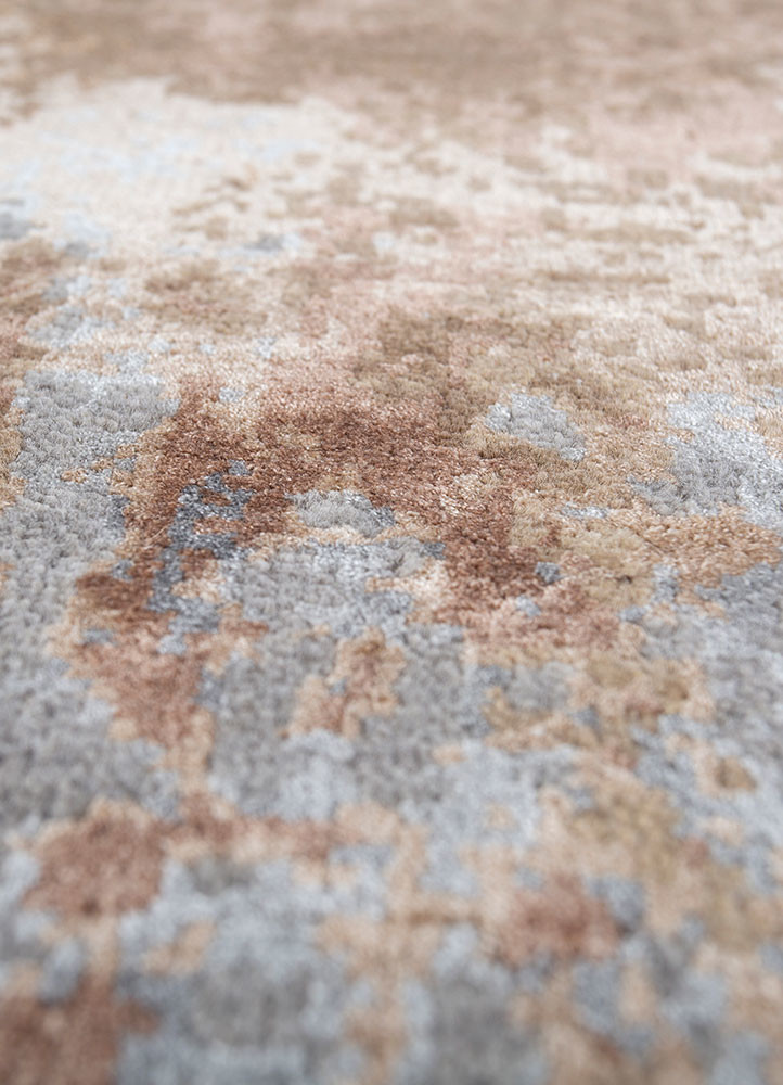 chaos theory by kavi grey and black wool and bamboo silk hand knotted Rug - CloseUp chaos theory by kavi grey and black wool and bamboo silk hand knotted Rug - CloseUp