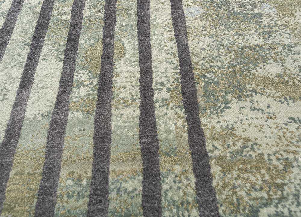 aakar by kavi green wool and bamboo silk hand knotted Rug - CloseUp aakar by kavi green wool and bamboo silk hand knotted Rug - CloseUp