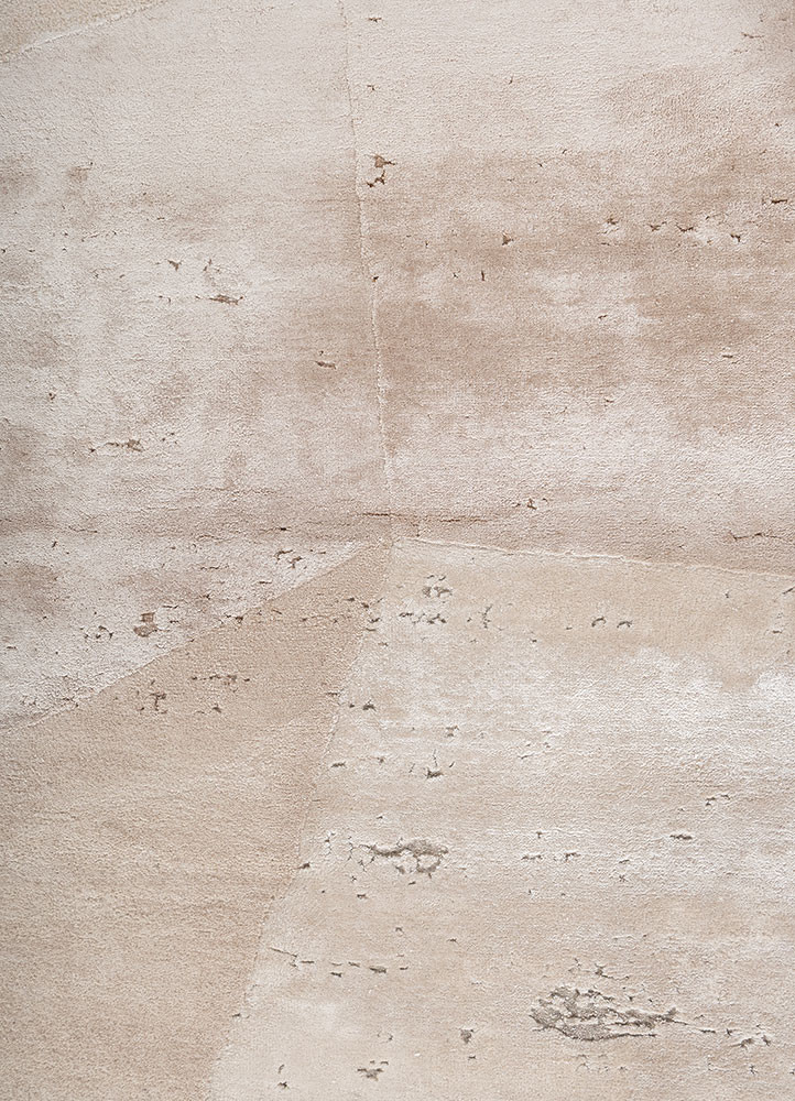 aakar by kavi ivory wool and bamboo silk hand knotted Rug - CloseUp aakar by kavi ivory wool and bamboo silk hand knotted Rug - CloseUp