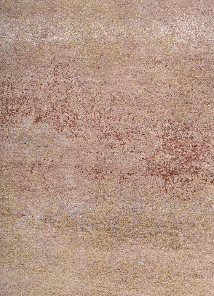 aprezo red and orange wool and bamboo silk hand knotted Rug - CloseUp aprezo red and orange wool and bamboo silk hand knotted Rug - CloseUp