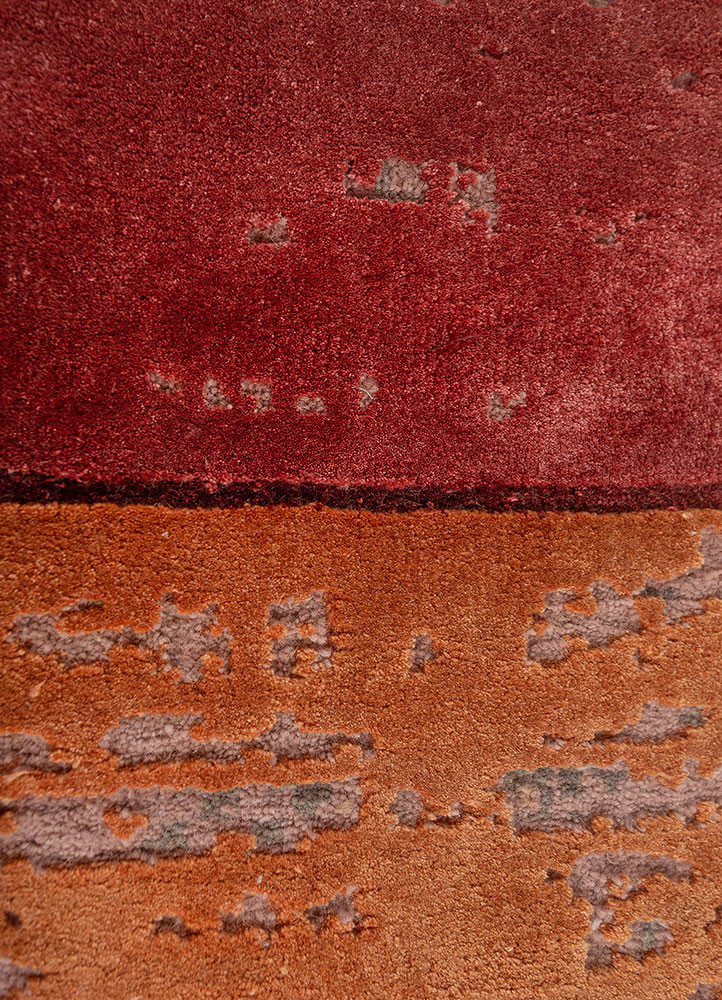 unfold by kavi beige and brown wool and bamboo silk hand knotted Rug - CloseUp unfold by kavi beige and brown wool and bamboo silk hand knotted Rug - CloseUp