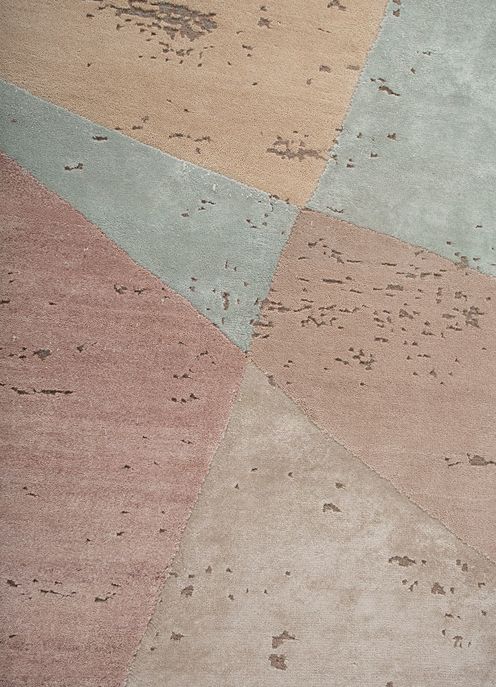 unfold by kavi pink and purple wool and bamboo silk hand knotted Rug - CloseUp unfold by kavi pink and purple wool and bamboo silk hand knotted Rug - CloseUp