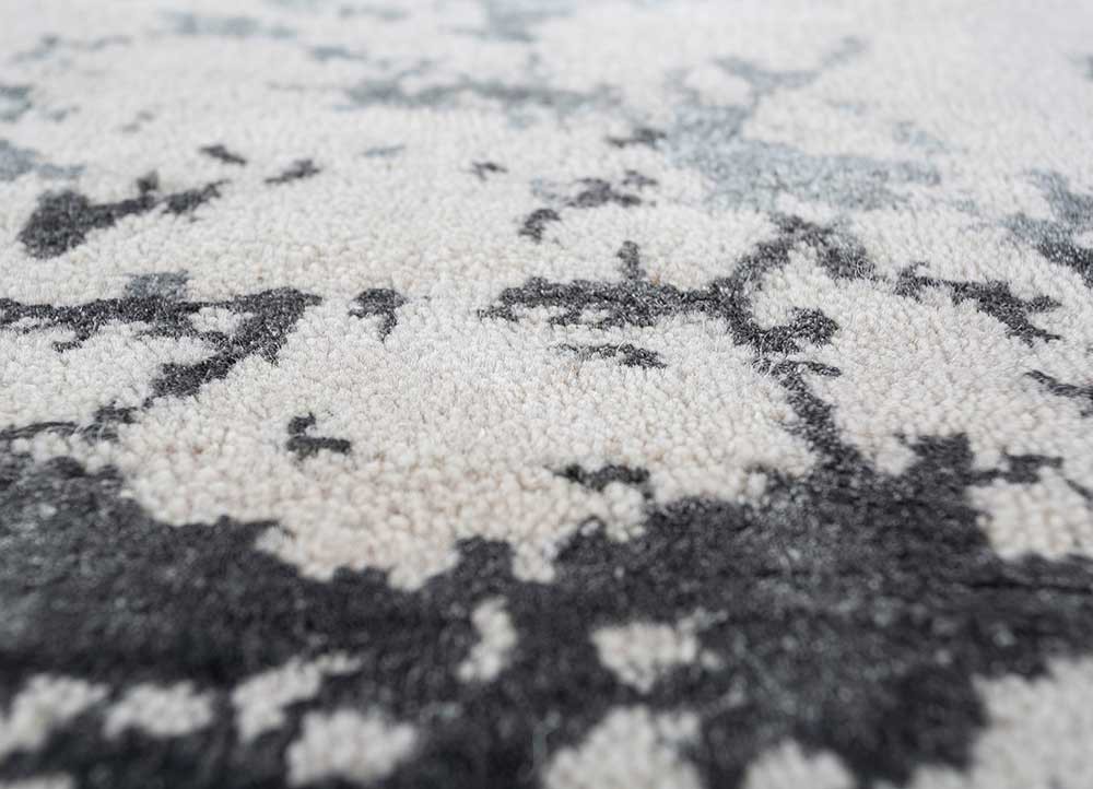 chaos theory by kavi ivory wool and bamboo silk hand knotted Rug - CloseUp chaos theory by kavi ivory wool and bamboo silk hand knotted Rug - CloseUp