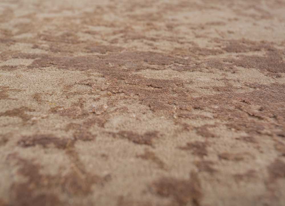 chaos theory by kavi beige and brown wool and bamboo silk hand knotted Rug - CloseUp chaos theory by kavi beige and brown wool and bamboo silk hand knotted Rug - CloseUp