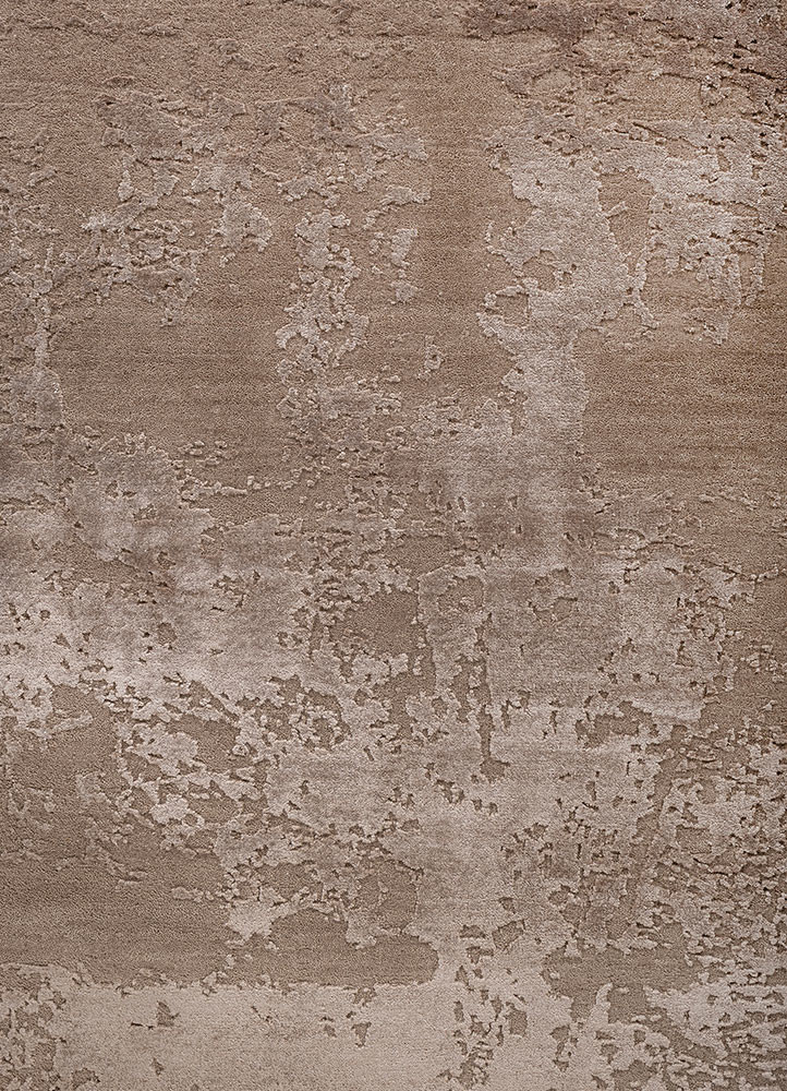 project error by kavi beige and brown wool and bamboo silk hand knotted Rug - CloseUp project error by kavi beige and brown wool and bamboo silk hand knotted Rug - CloseUp